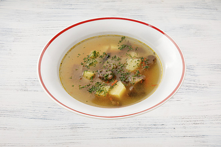 Суп грибной в Пироговом Дворике