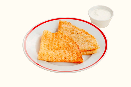 Блины со сметаной в Пироговом Дворике