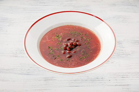 Борщ постный в Пироговом Дворике