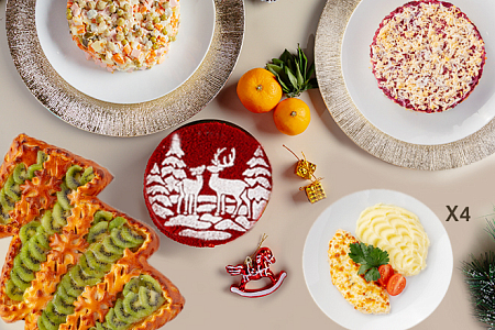 Новогодний стол «Танцуют все» в Пироговом Дворике