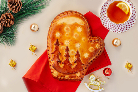 Пирог с курицей и грибами «Рукавичка» в Пироговом Дворике